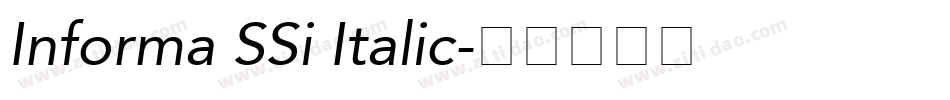 Informa SSi Italic字体转换